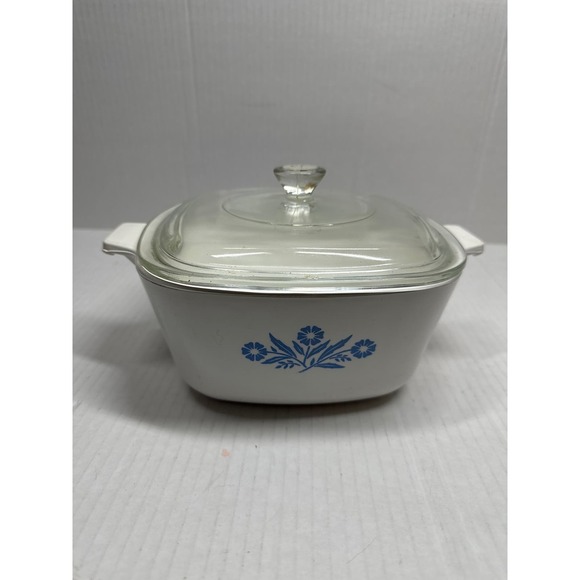 Vintage Corningware Blue‎ Cornflower 1-3/4 Quart Casserole With Lid Pyroceram - Picture 1 of 5